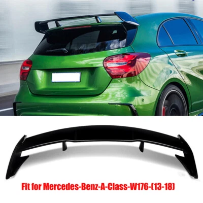 FOR MERCEDES W176 A-CLASS A45 A180 A200 REAR ROOF SPOILER HOOD WING GLOSS BLACK