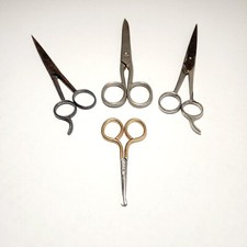 Vintage Scissors/Shears All Purpose Hair German Palm Lot/4 For REPAIR ONLY VTG