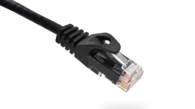 Lot of 10 CAT5 Ethernet Patch Cable RJ-45 Internet Cord Black 25FT