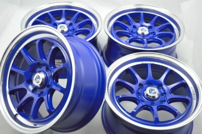 15'' Blue Wheels Yaris Cube Golf Paseo Corolla xB Ion Kicks iQ 4x100 4x114.3 Rims