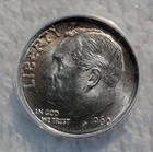 1960 D  Roosevelt Full Torch Dime ANACS Graded MS 60 .