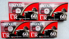 4 Maxell Audio Cassette Tapes UR 60 Min. Normal Bias, Blank and Sealed
