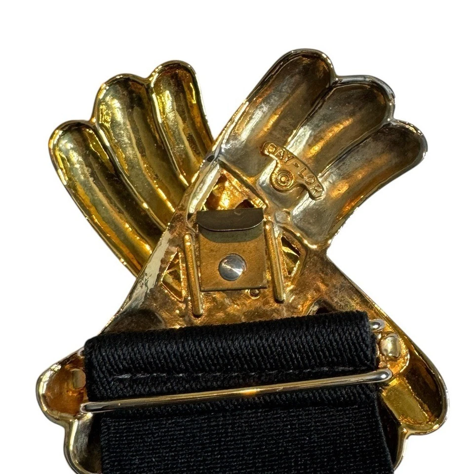 Cinturón vintage Day Lor tono dorado negro para mujer talla única de colección Foto 2 de 4