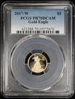 2017-W $5 1/10 oz Proof American Gold Eagle PCGS PR 70 DCAM | PF