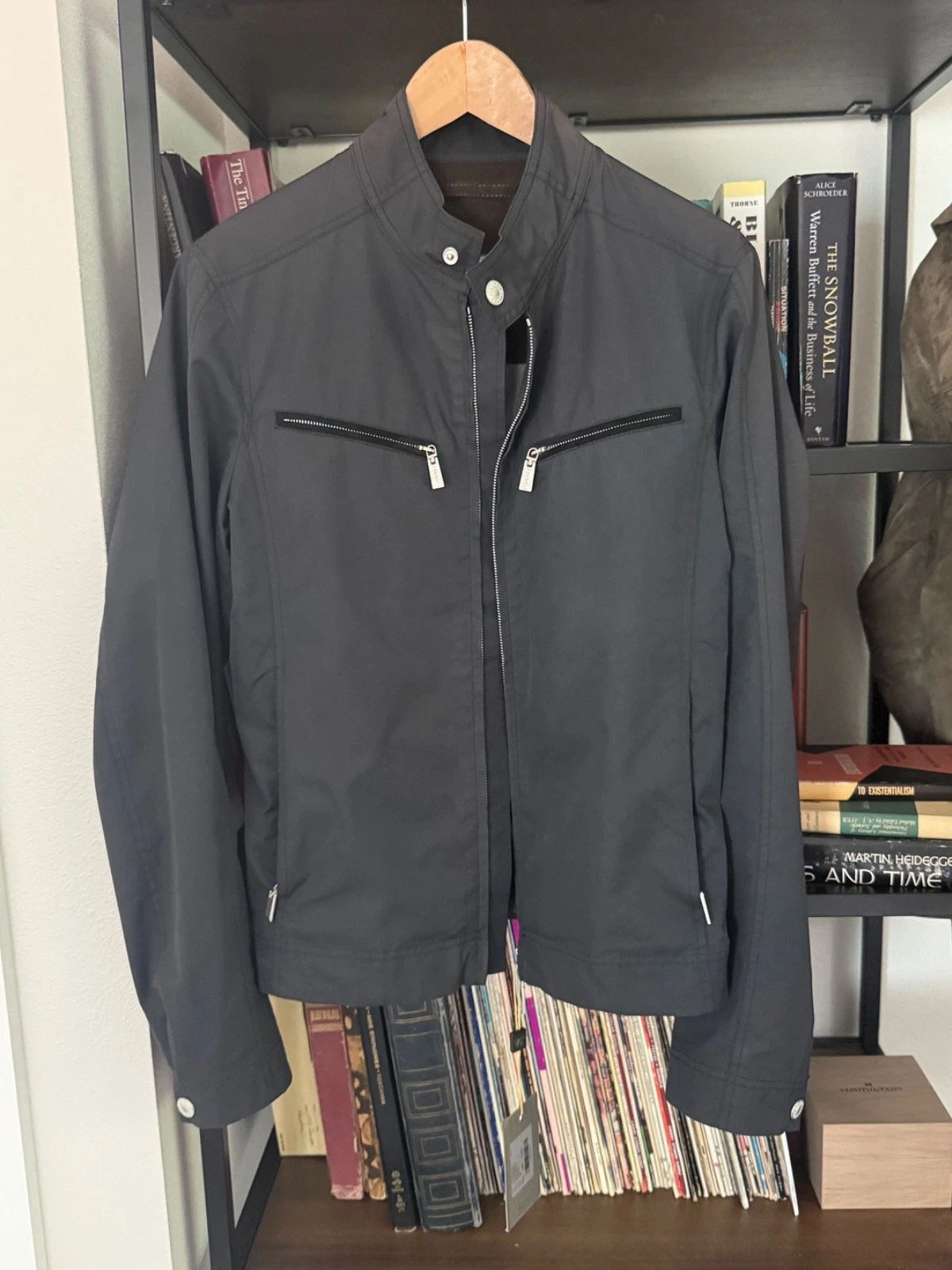 Canali Racer Jacket Cotton Silk Loro Piana Storm System Fabric 1200-1500 Retail.