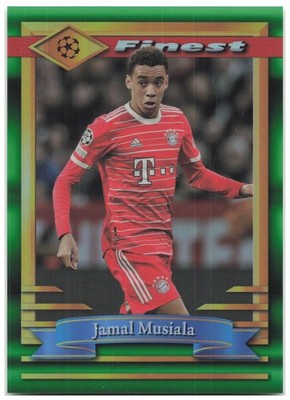 Jamal Musiala Finest Flashbacks UEFA Club Competitions - Jumbo Cards 42 NM