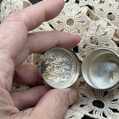 Sterling Silver Denmark Stamp Roll Container - Picture 6 of 7