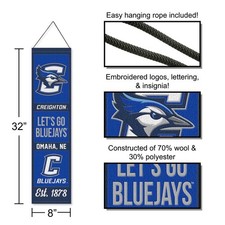 Creighton University Gartenflagge – CU Bluejays, Doppelseitig, 100% Polyester, Offiziell Lizenziert