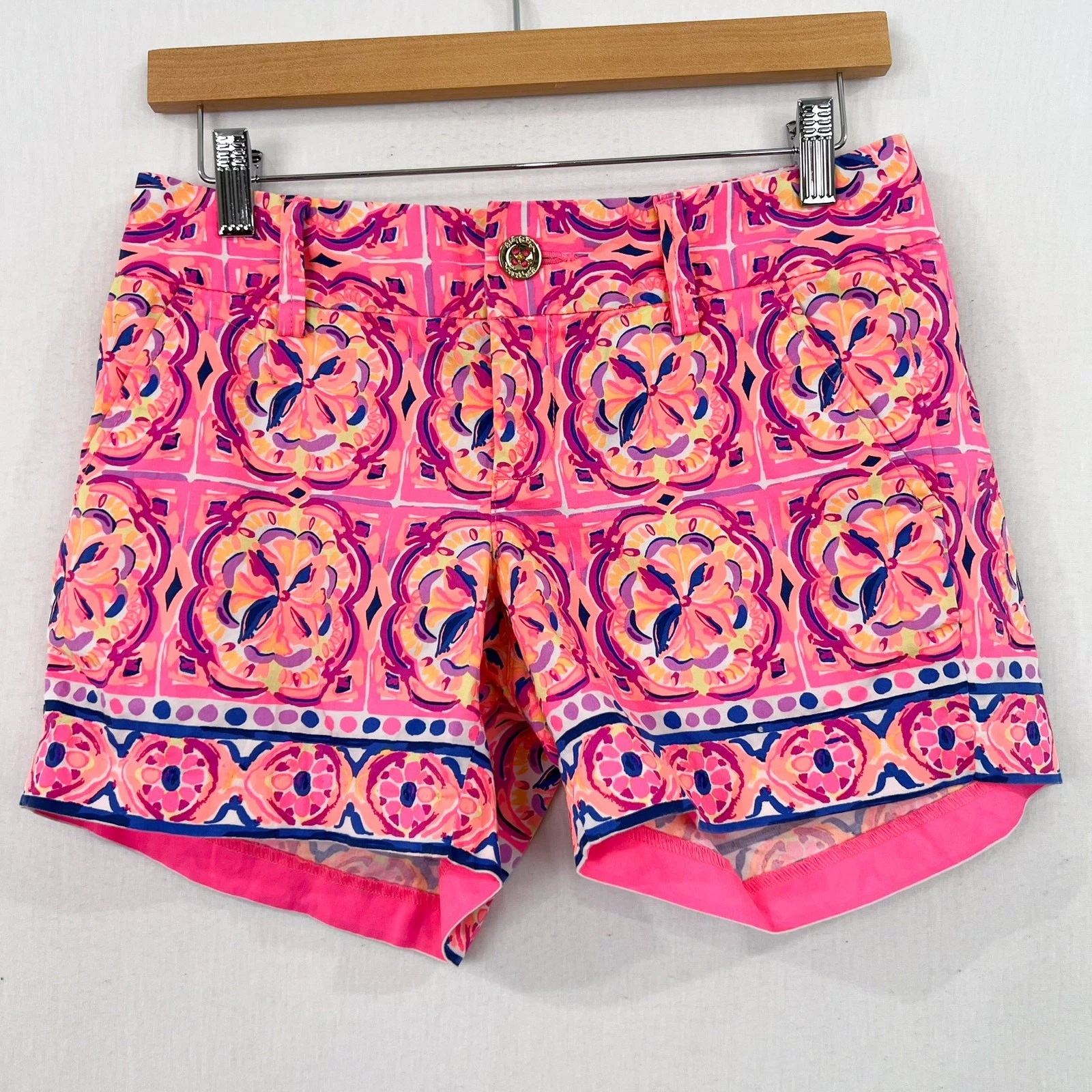 Lilly Pulitzer Pink Shorts 0 Callahan Cotton Shorts Pink Fusion 5" inseam Cotton