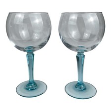 X2 Bombay Sapphire Balloon Gin Glasses Blue Stem Large 500ml vgc