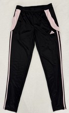 Adidas Tiro 24 Womens Soccer Training Pants Small Black Pink Zip Ankle NWT