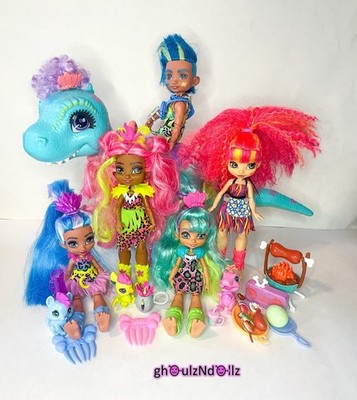 CAVE CLUB Tyrasaurus T-Rex Dolls Accessory LOT Emberly Fernessa Tella Rockelle.