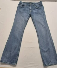 Axe & Crown men's boot fit medium wash denim blue jeans sz.34x34