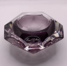 1998 Royal Gallery Lt Purple Crystal Votive Candle Holder Made In Italy
