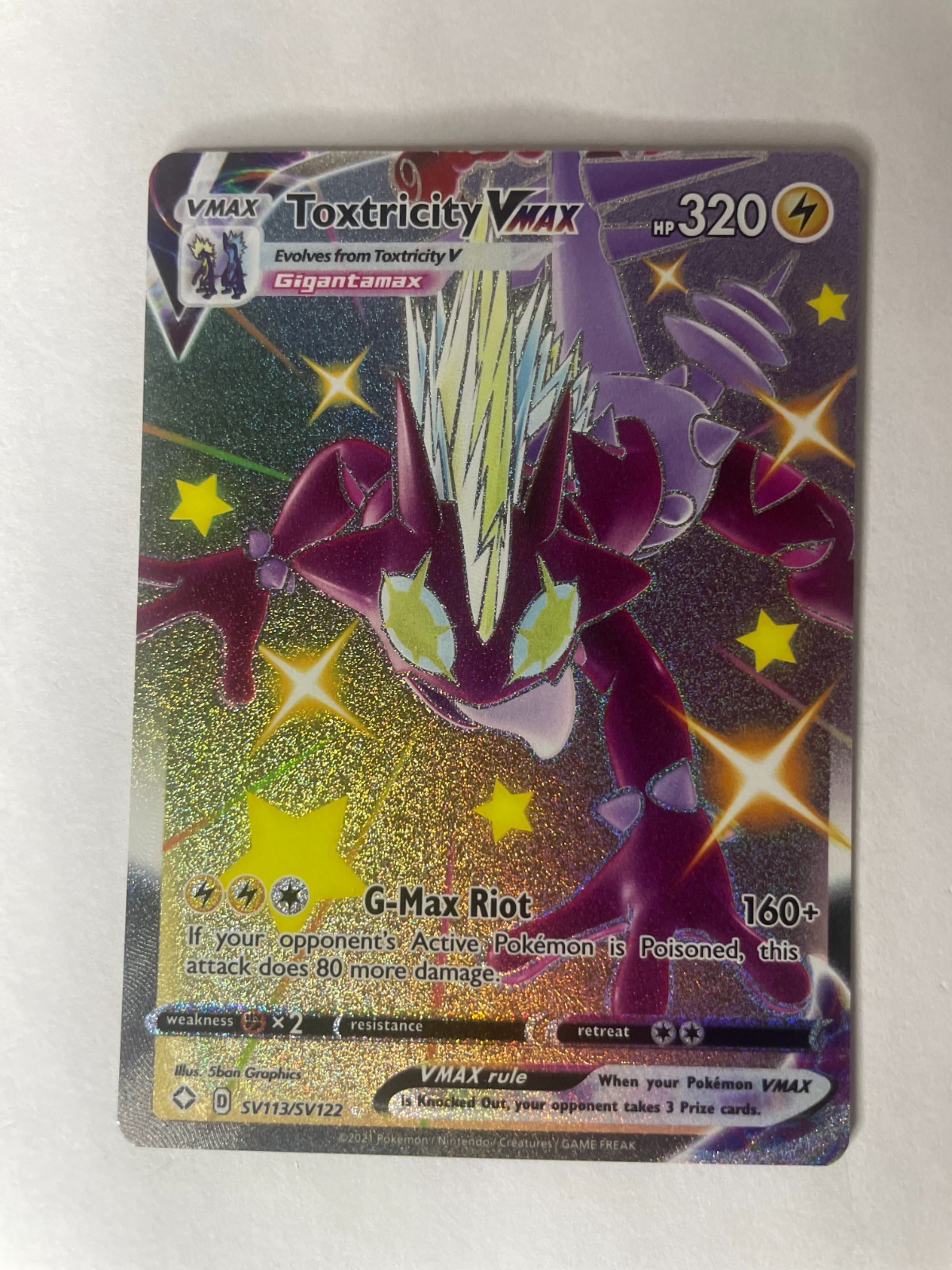 Toxtricity VMAX SV113/SV122 Shining Fates: Shiny Vault Holo NM FREE SHIPPING