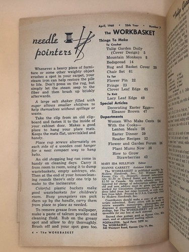 Workbasket Magazine 1960 ENTIRE YEAR 12 ISSUES CRAFTS CROCHET KNITTING VINTAGE - Picture 9 of 24