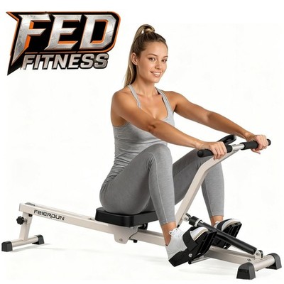 FEIERDUN Hydraulic Rowing Machine, With 12 Resistance Levels, Full Body Workout