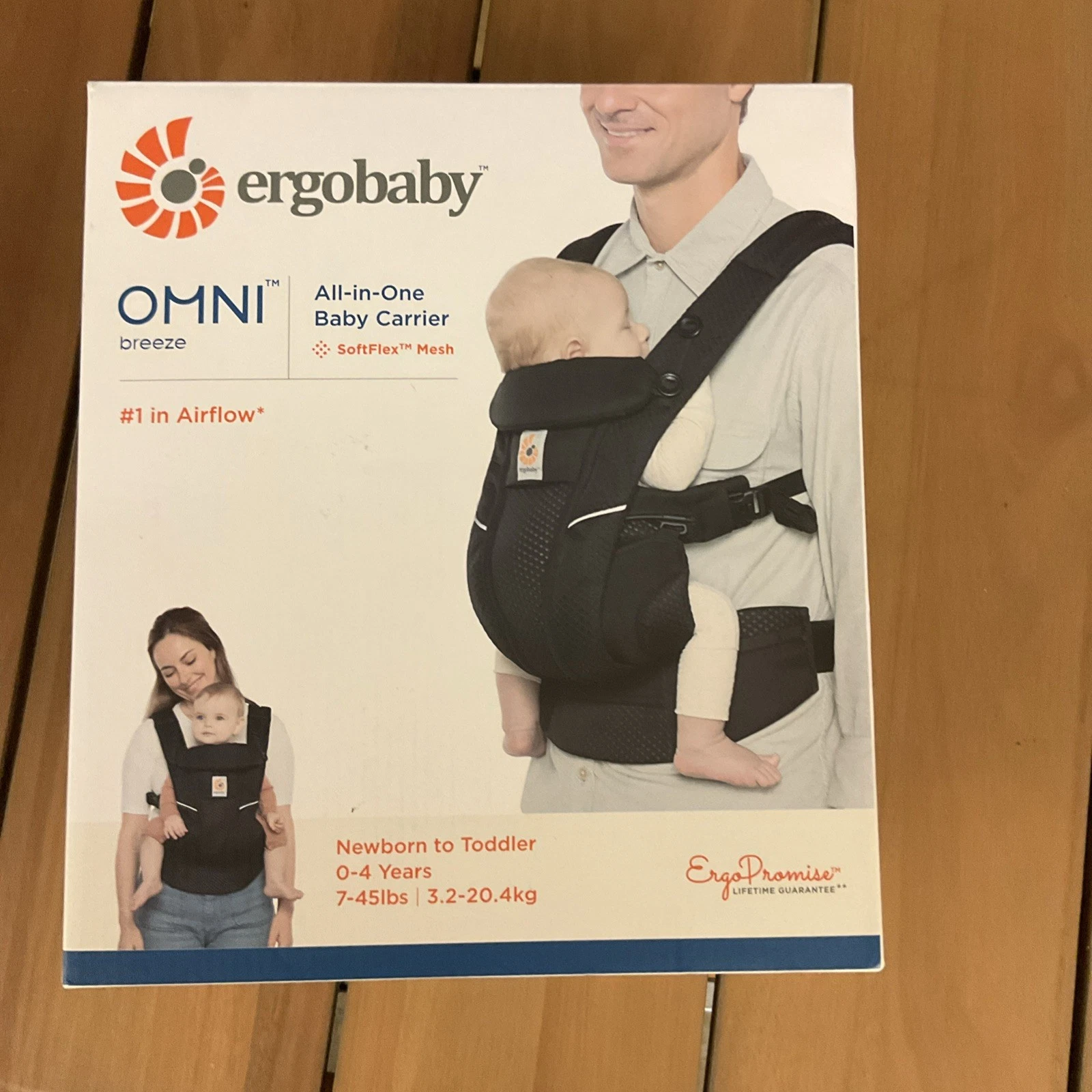 NIB Ergobaby ‎BCZ360PONYX All In One Baby Carrier - Black