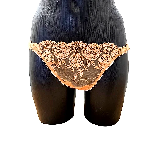 La Perla Exklusiver String Tanga Orange Gr. 38 Spitze, Tüll   Luxus Neu - Bild 2 von 4