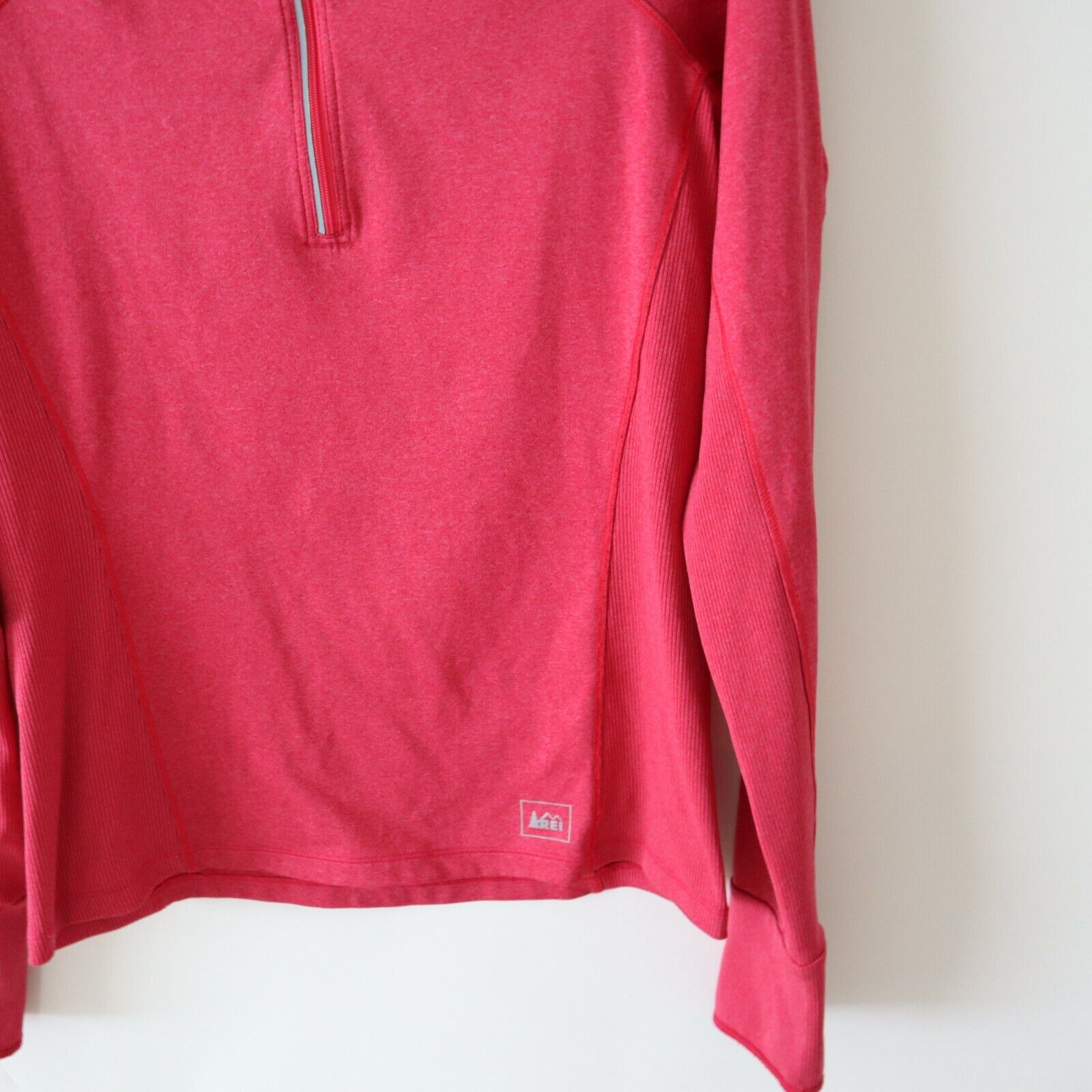 REI Women's Long Sleeve 1/2 Zip Front Hooded Pink Lightweight Athletic  Jacket XS