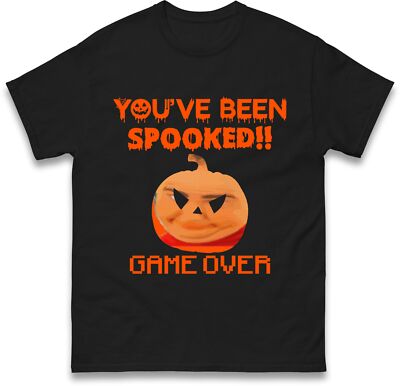 You've Been Spooked Game Over Halloween T-Shirt, Halloween Horror Nacht Party Tee