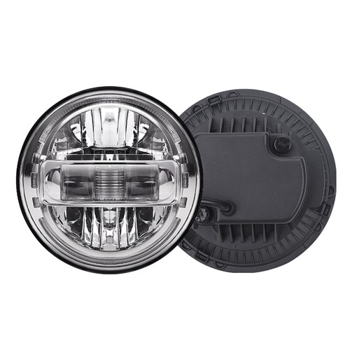 Chrome 7 inch Round LED Headlights Hi/Lo Halo DRL For Jeep Wrangler CJ JK JKU TJ - Bild 14 von 16