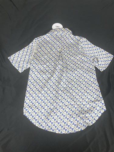 NWT Princess Polly Women Blue/Yellow Short Sleeve Button Up Shirt Blouse Size 2 - Picture 9 of 10
