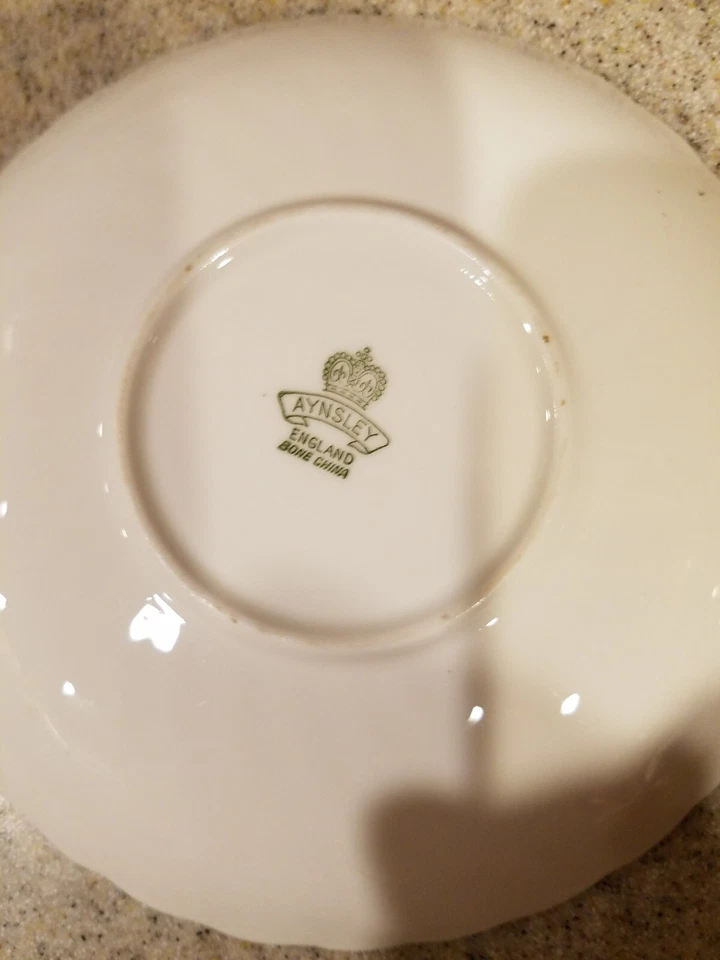 Antiguo PATRÓN AYNSLEY #2122, TAZA DE TÉ DE PORCELANA FINA INGLESA Y PLATILLO  Foto 3 de 4