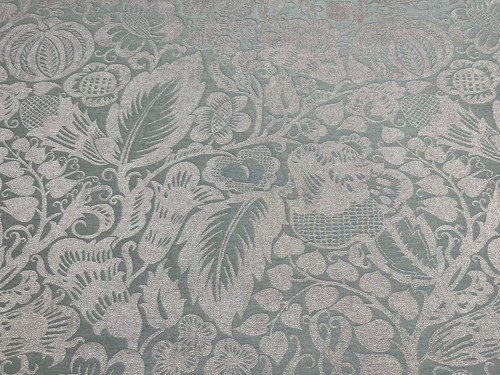 Tela Zoffany Cortina/Uph ""GRANADA"" 3 METROS HUEVO DE PATO - DAMASCO - TESPI COLL - Imagen 9 de 10