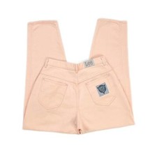 Vintage 80s retro peach pink high waisted lee jeans - 28" Waist