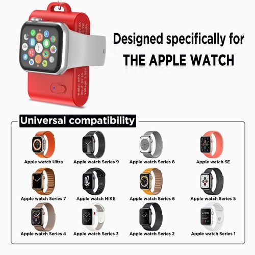2000mAh Magnetic Charging Dock for Apple Watch Series9, 8, 7, 6, 5, 4, 3,2,1, SE - Picture 4 of 15