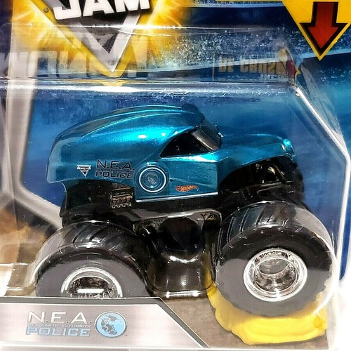 Nuevo 2018 Hot Wheels Monster Jam N.e.a. Camión monstruo de policía 1:64 - raro de encontrar - Imagen 2 de 3