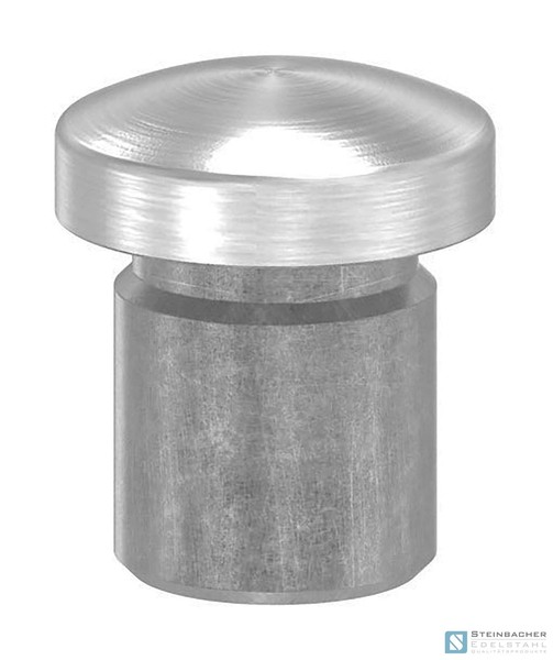Edelstahl Stopfen FüR Rohr 12,0X1,5Mm, Leicht GewöLbt, V2A | Steinbacher©-image