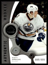 2005-06 SP Game Used Matt Greene Rookie 089/999 Edmonton Oilers #210