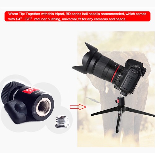 NEW! Aluminum Mini Table Portable Tripod Stand Holder for phone Camera Ballhead - Picture 11 of 11