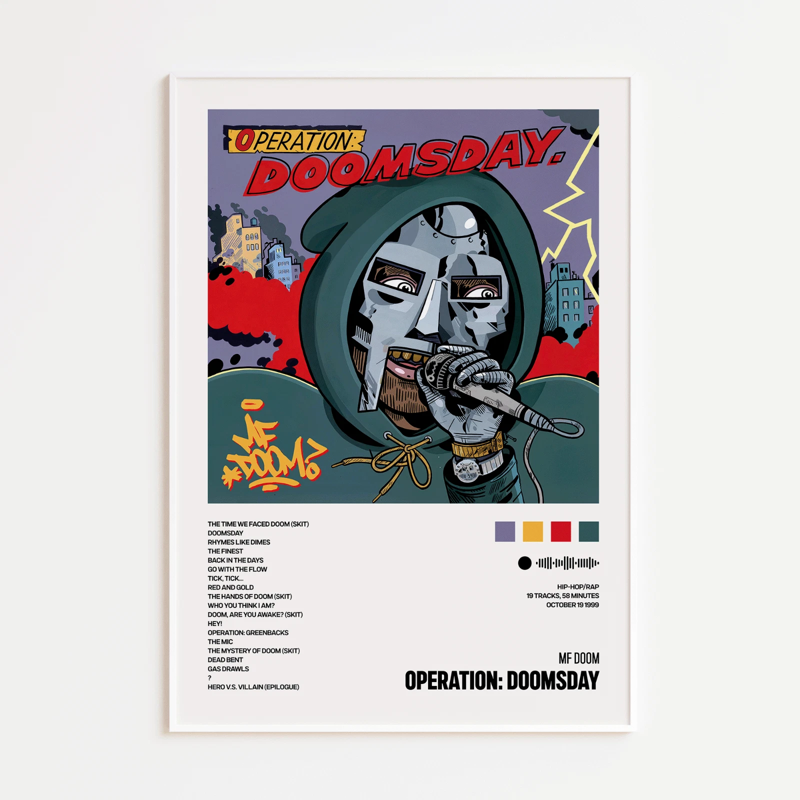 MF Dooom Operation: Doomsday Album Art Poster
