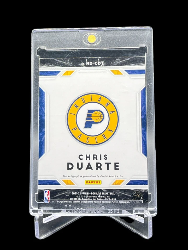 2021-22 Panini Donruss Chris Duarte RC Next Day Autograph #ND-CDT - Image 2 of 2