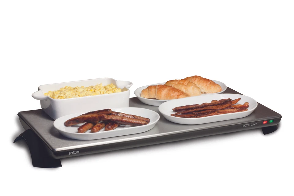 Bandeja de calentamiento eléctrica Salton con control automático de temperatura, mantiene los alimentos calientes Foto 3 de 4
