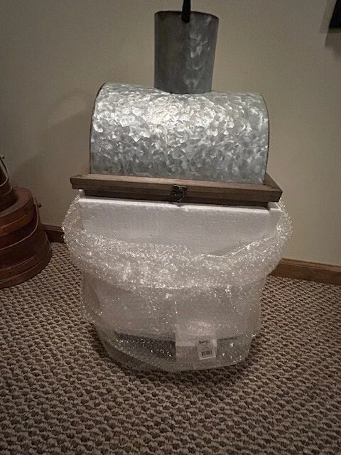 Linternas rústicas en madera envejecida y metal - OFERTA Foto 2 de 4