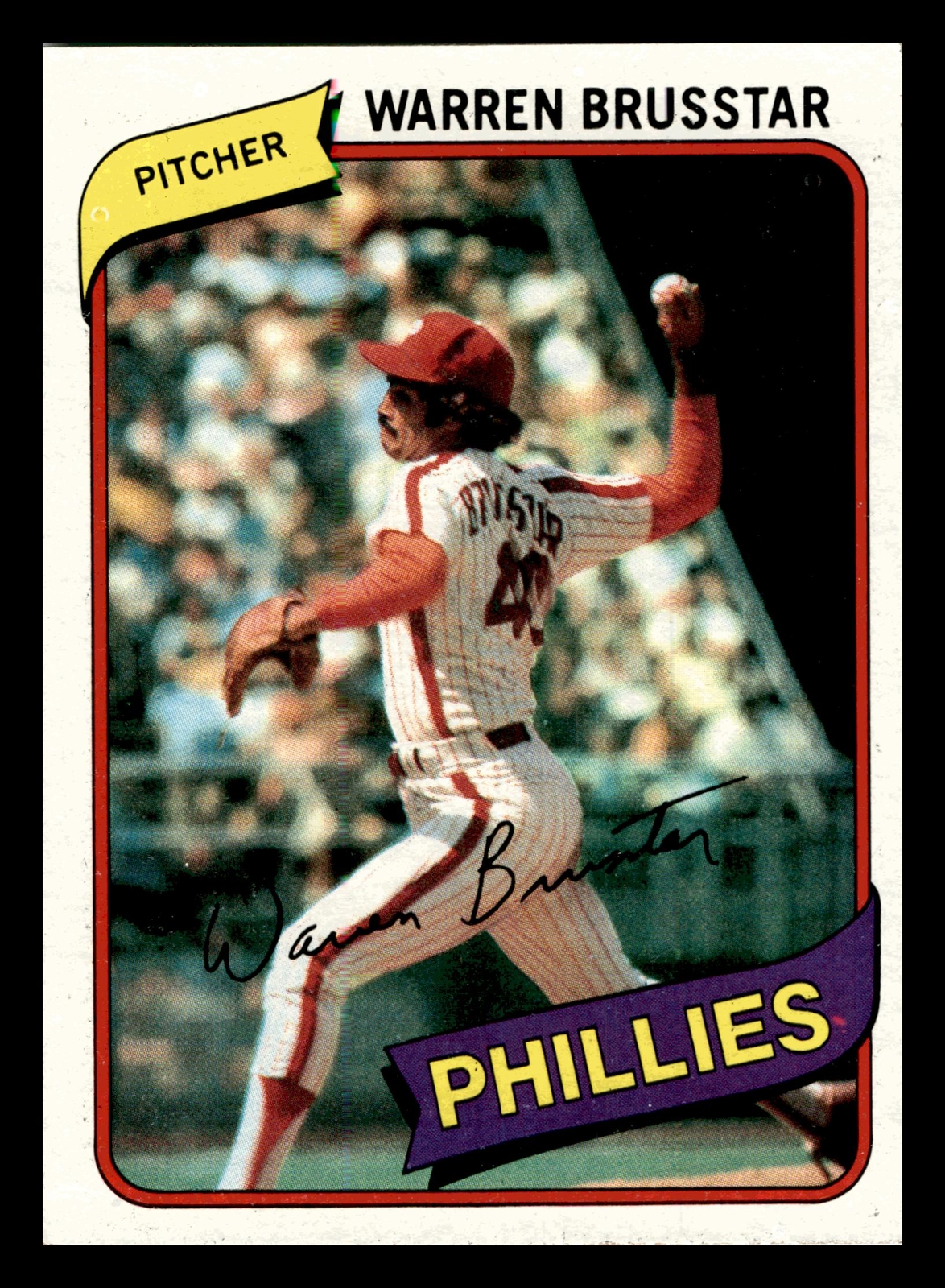 Warren Brusstar 1980 Topps #52 Philadelphia Phillies Baseball Near Mint NM