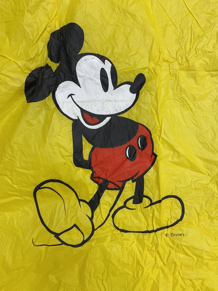Vintage Set Of 2 Yellow PVC Disney Mickey Mouse ADULT Ponchos Disney World As Is - Image 3 of 4