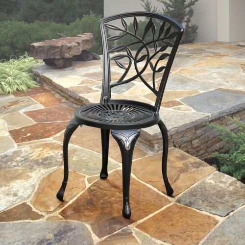 Patio Dining Chairs Set of 2 Outdoor Bistro Chairs Set Cast Aluminum Furniture - Picture 2 of 10