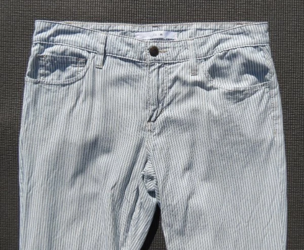 Pantalones ajustados de algodón fino a rayas azules blancos JOE’S JEANS para mujer talla 28 6 usados en excelente estado Foto 2 de 3