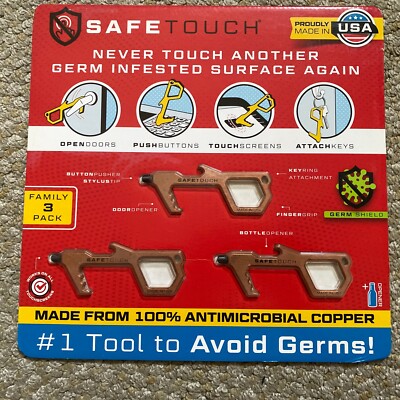 Safe Touch Antimicrobial Copper Powder Coated Tools 3  piece Made in USA NEW  