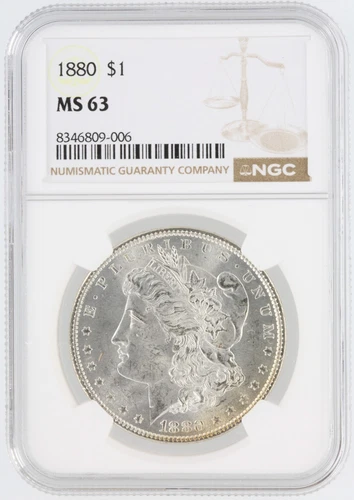 1880 Morgan Silver Dollar NGC MS63 S$1 Philadelphia Minted No Reserve
