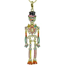 KIRKS FOLLY Sassy Sugar Skull Charm Necklace GT HALLOWEEN #6