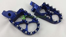 Pedane maggiorate motocross SUZUKI RMZ250 RMZ450 RMZ 250 450 RM Z BLU alluminio