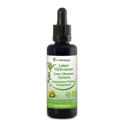 Biotraxx Liver Cleanse herbal concentrated tincture 10 medic herbs 1.69 Fl Oz