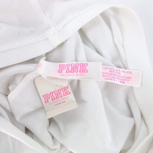 Victoria’s Secret PINK Bandeau Tube Top Crop Top White Striped Tank NWT - Size S - Picture 12 of 15