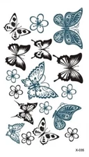 Flash Disposable Temporary Adhesive Tattoo Butterfly Party Gift Beach Holiday